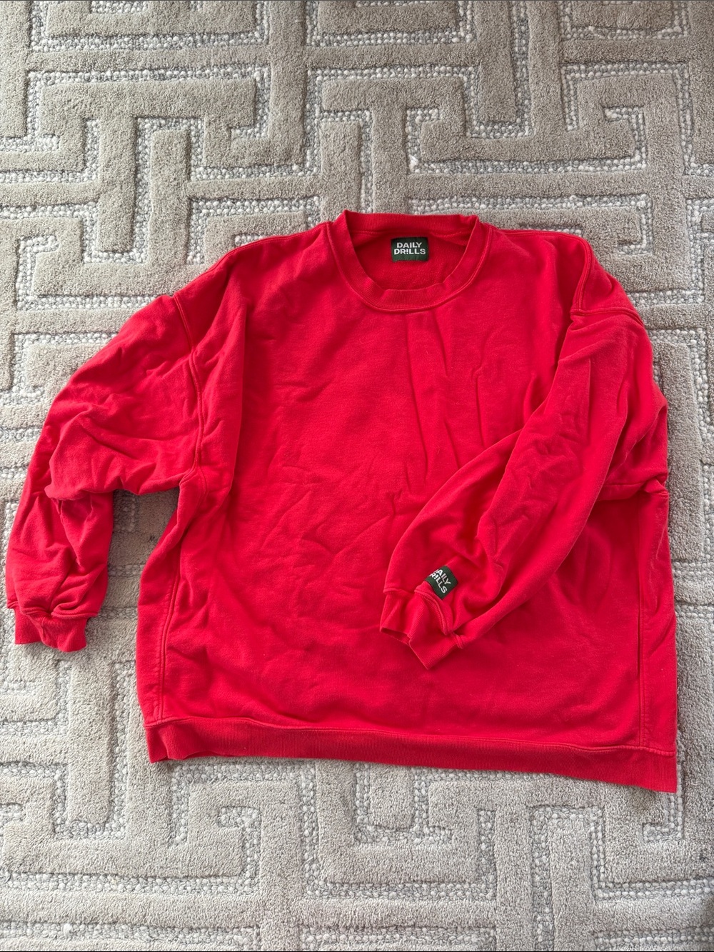 Daily Drills Red Crewneck Sweater